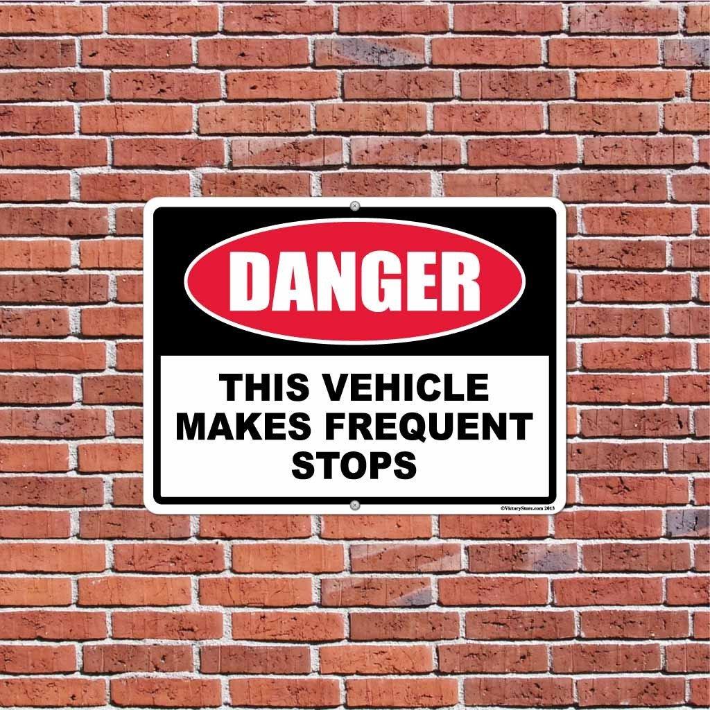 This Vehicle Makes Frequent Stops Caution Sign or Sticker - Image 7