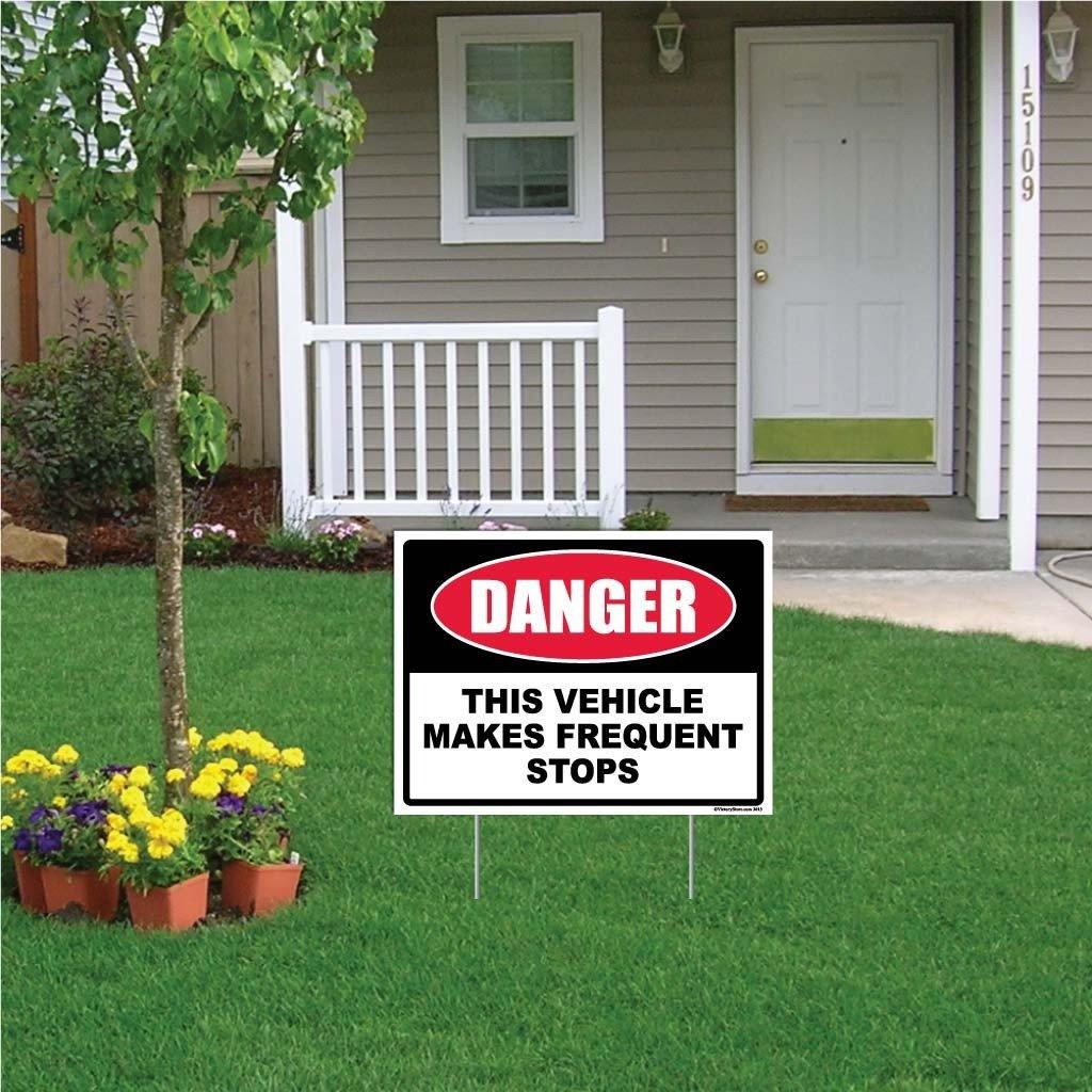 This Vehicle Makes Frequent Stops Caution Sign or Sticker - Image 9