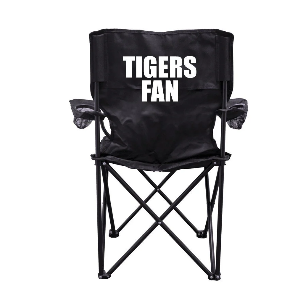 Tigers Fan Black Folding Camping Chair