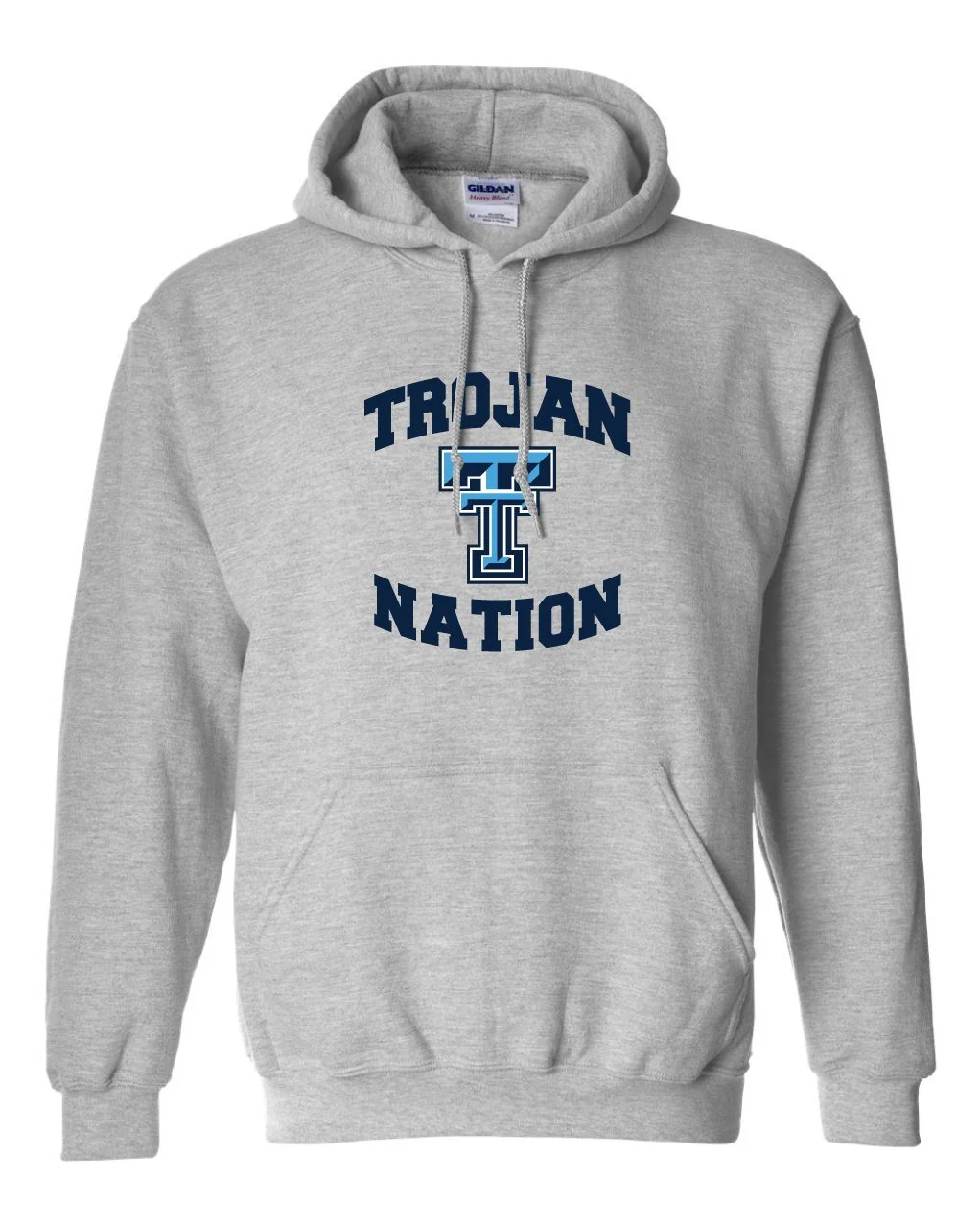 Triopia Trojans - Trojan Nation Hooded Sweatshirt (50/50 Sport Gray)