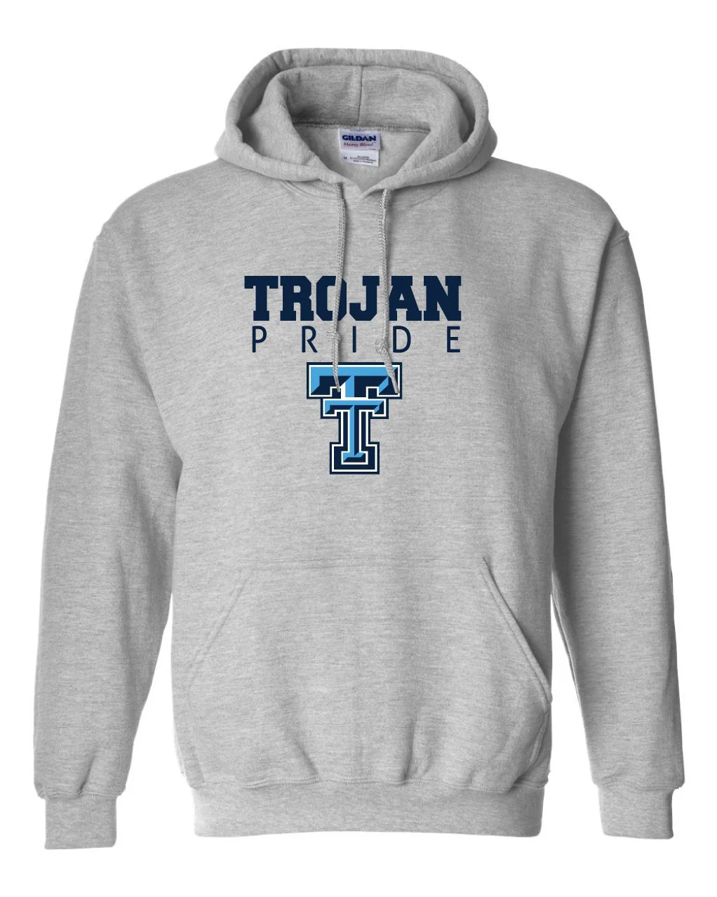 Triopia Trojans - Trojan Pride Hooded Sweatshirt (Sport Gray)