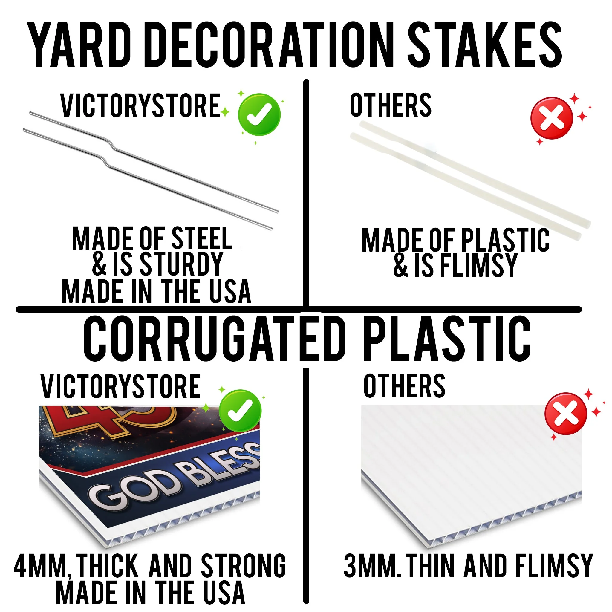 Trump 45-47 Yard Sign - 18x24 Inch Double-Sided Outdoor Sign with Stakes - Image 3