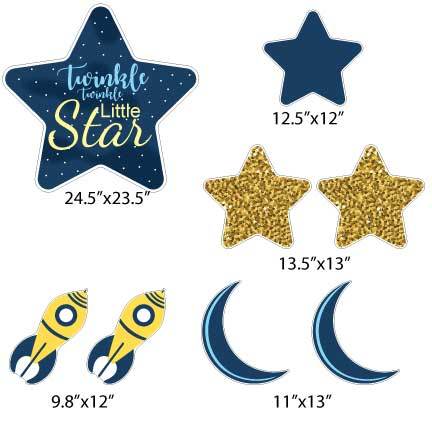 Twinkle Twinkle Little Star Pathway Decorations 8 piece set - Image 2