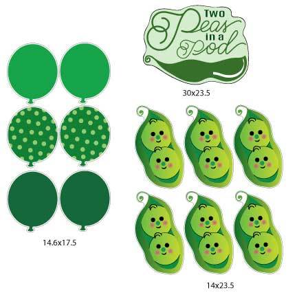 Twins Two Peas In a Pod Yard Decorations 13 piece set - Image 2