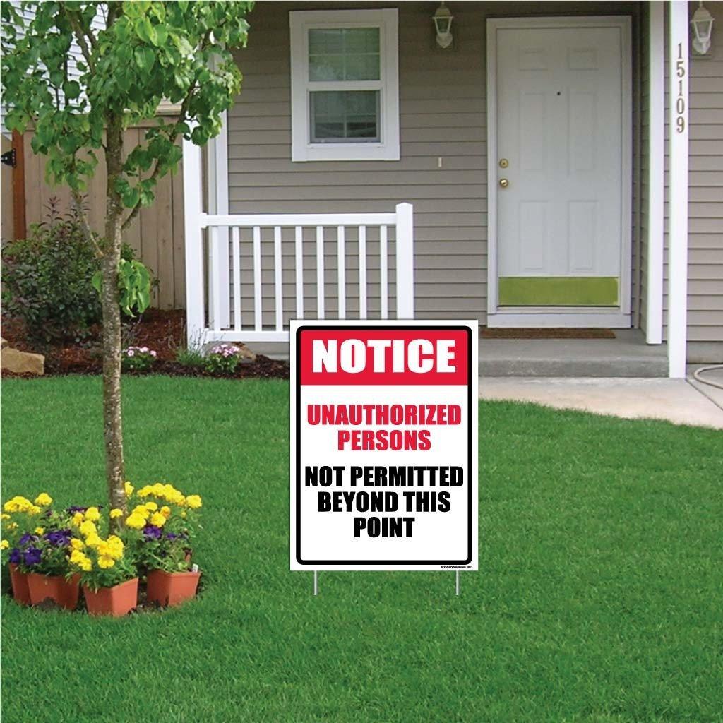 Unauthorized Person Not Permitted Beyond This Point Signs or Stickers