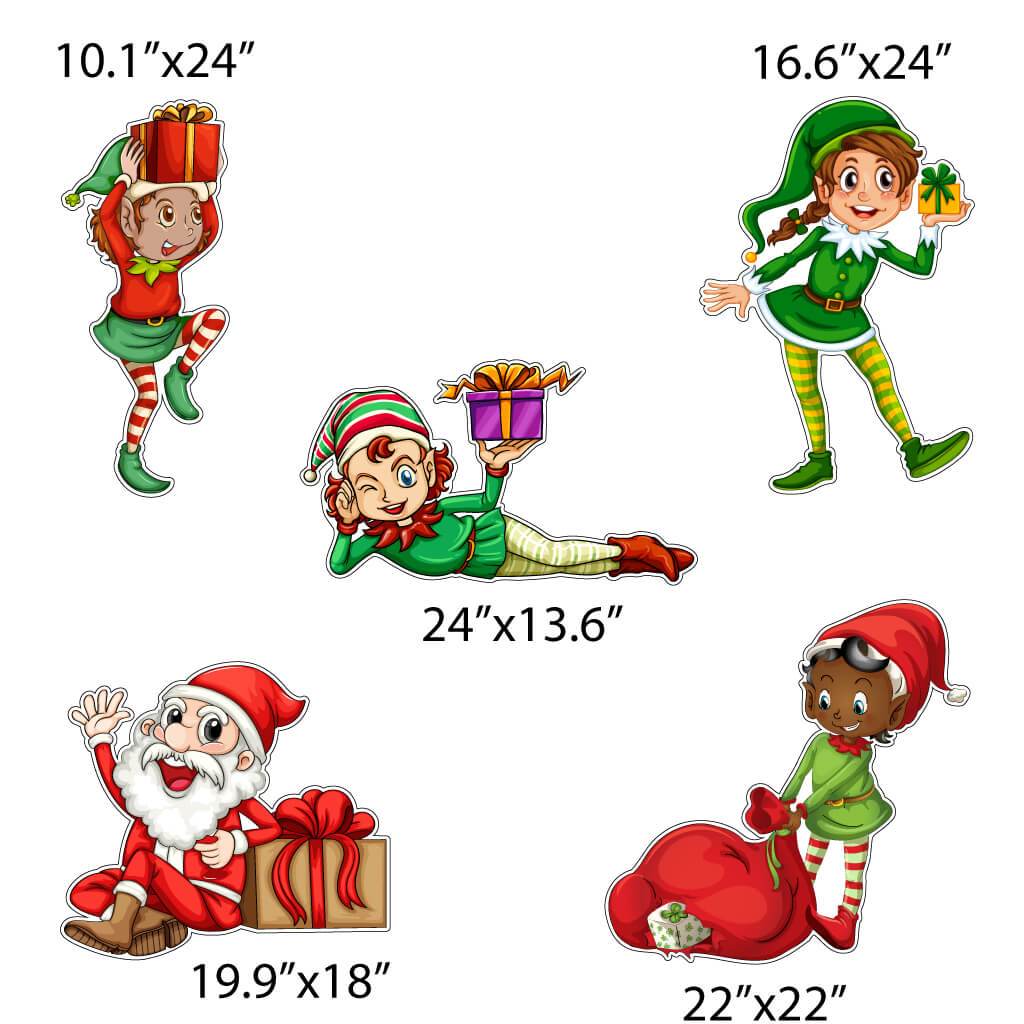 Under Elf Surveillance Yard Card Display - 9 pc set - Image 3