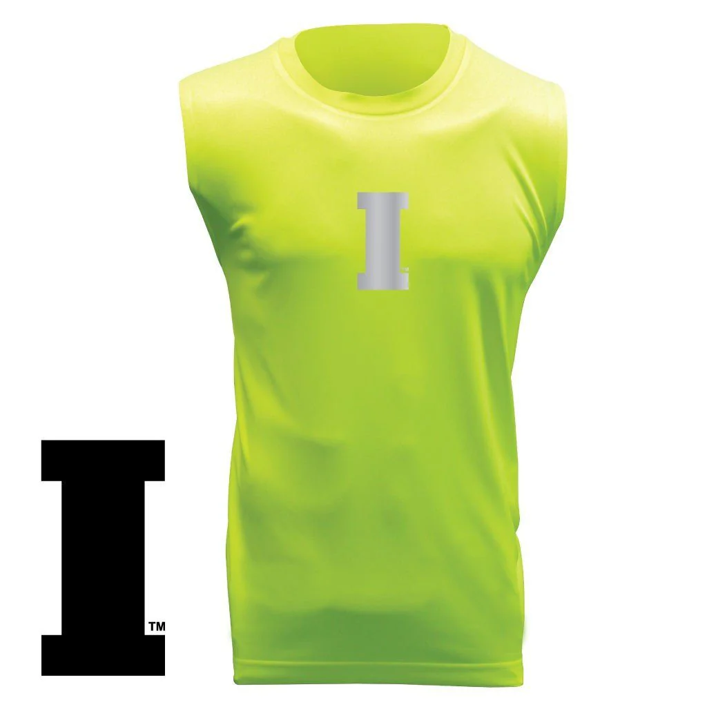 University of Iowa Block I Mens SafetyRunner Reflective Performance Sleeveless Jersey