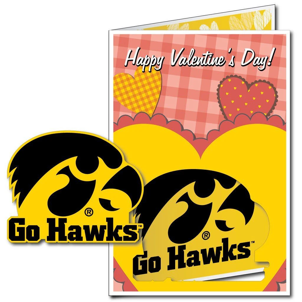 Iowa Hawkeyes 2'x3' Huge Valentine's Day Card & Yard Sign - Image 3