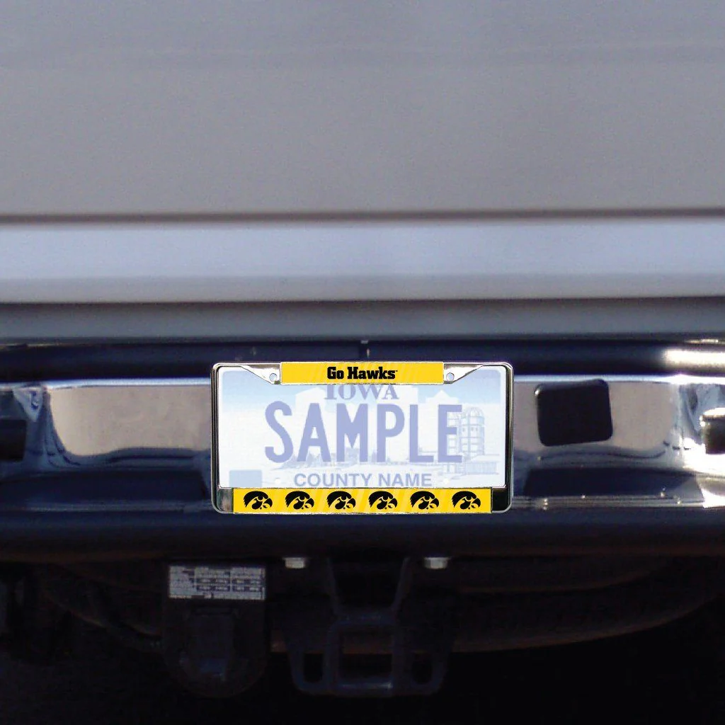 University of Iowa Go Hawks License Plate Frame - Image 2