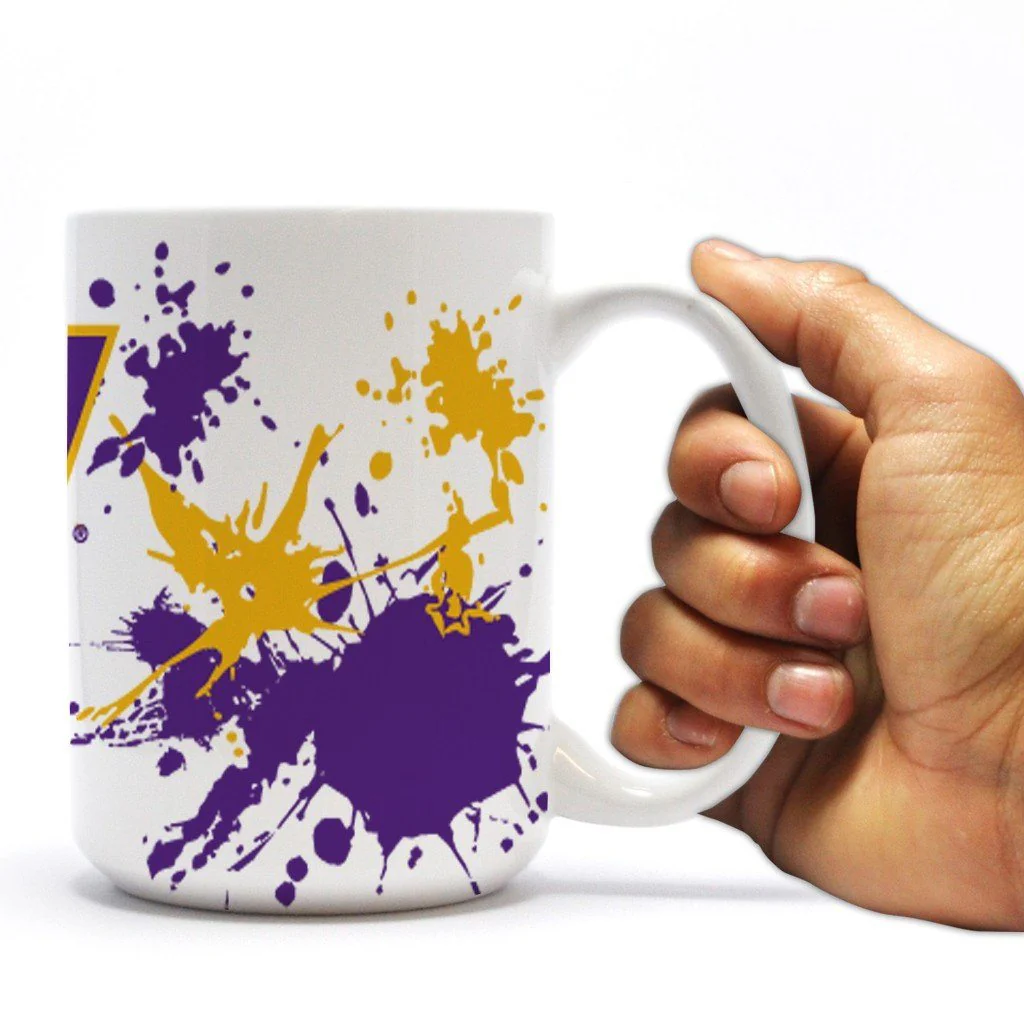 University of Northern Iowa 15oz Paint Splatter Coffee Mug - Image 2
