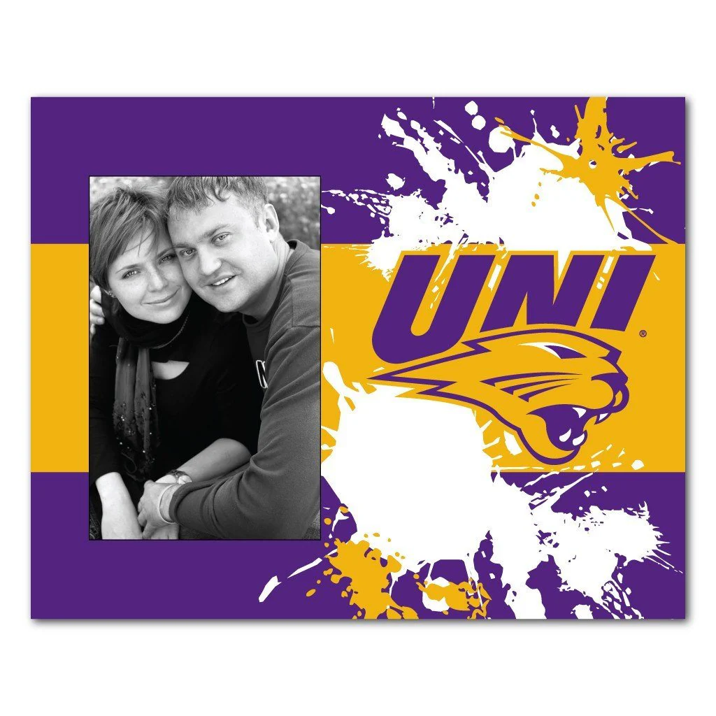 University of Northern Iowa Paint Splatter Picture Frame