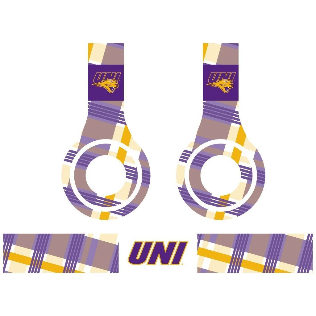 University of Northern Iowa Set of 3 Patterns Skins for Beats Solo HD - Image 2