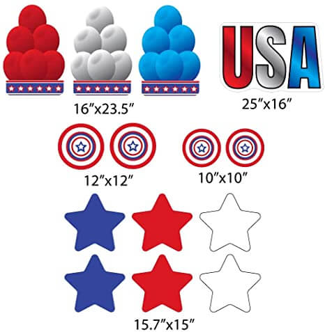 USA Yard Decorations Balloons 14pcs - Image 3