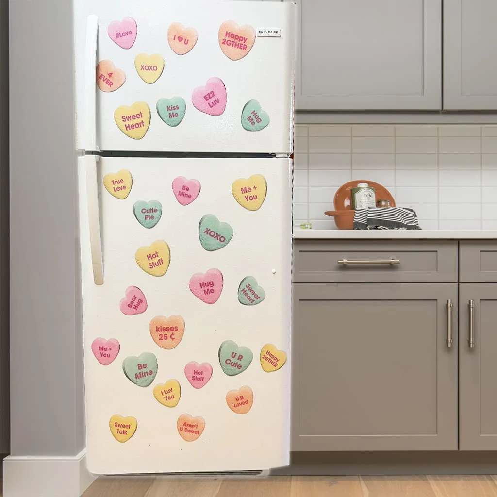 Valentine Gift Box: Plush Stuffed Bear with Candy Heart Magnets - Image 5