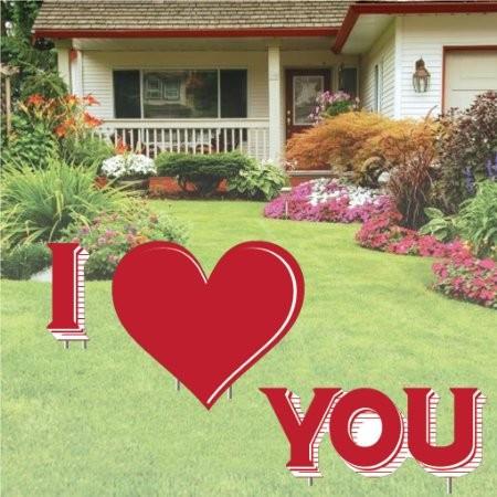 4'x4' Valentine's Day I Love You Yard Card
