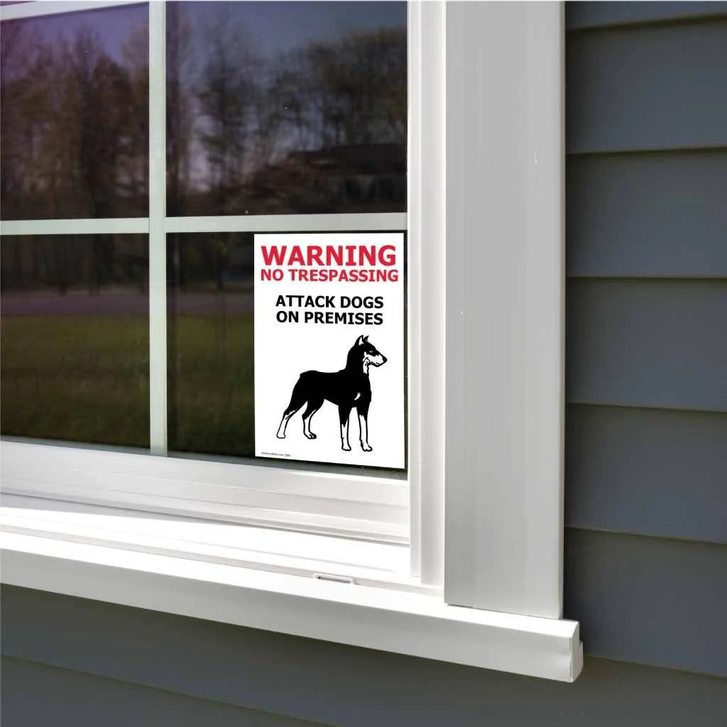 Attack Dogs On Premises Sign or Sticker - Image 7