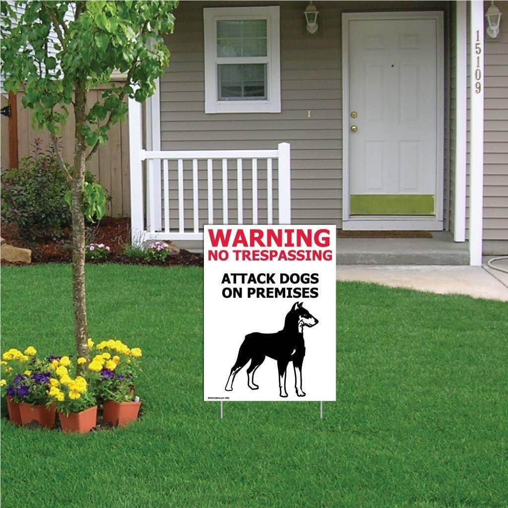 Attack Dogs On Premises Sign or Sticker - Image 9