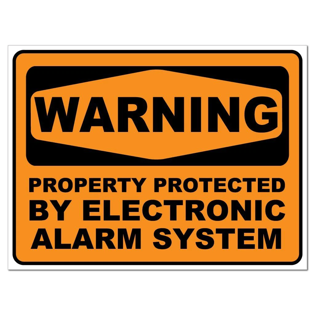 Property Protect by Alarm System Sign or Sticker - Image 2