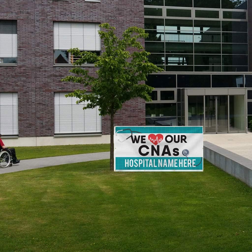 We Love Our 'CNAs' Medical Staff Appreciation Vinyl Banner - Image 2