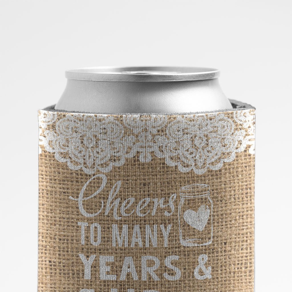 Custom Cheers to Many Years and Cold Beers Can Cooler - Image 3