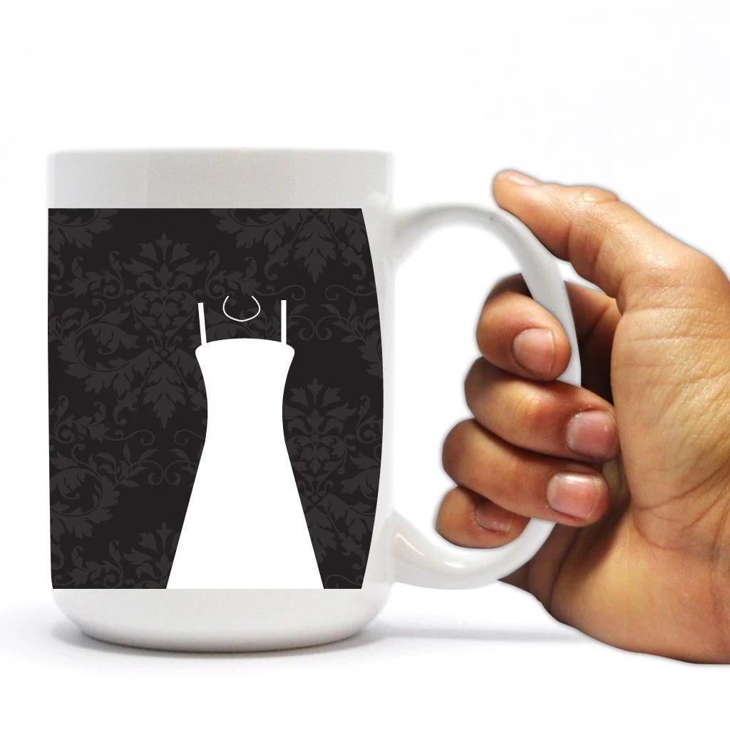 Bride Black and White Silhouette 15oz Coffee Mug - Image 2