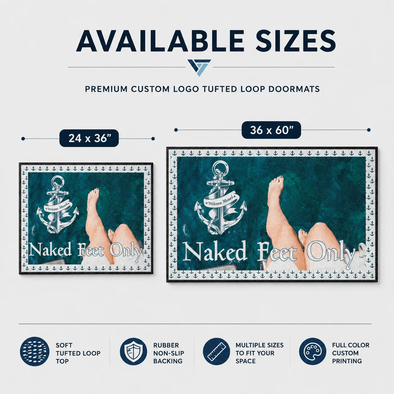 Welcome Aboard! Naked Feet Only Boat Mat - Image 4