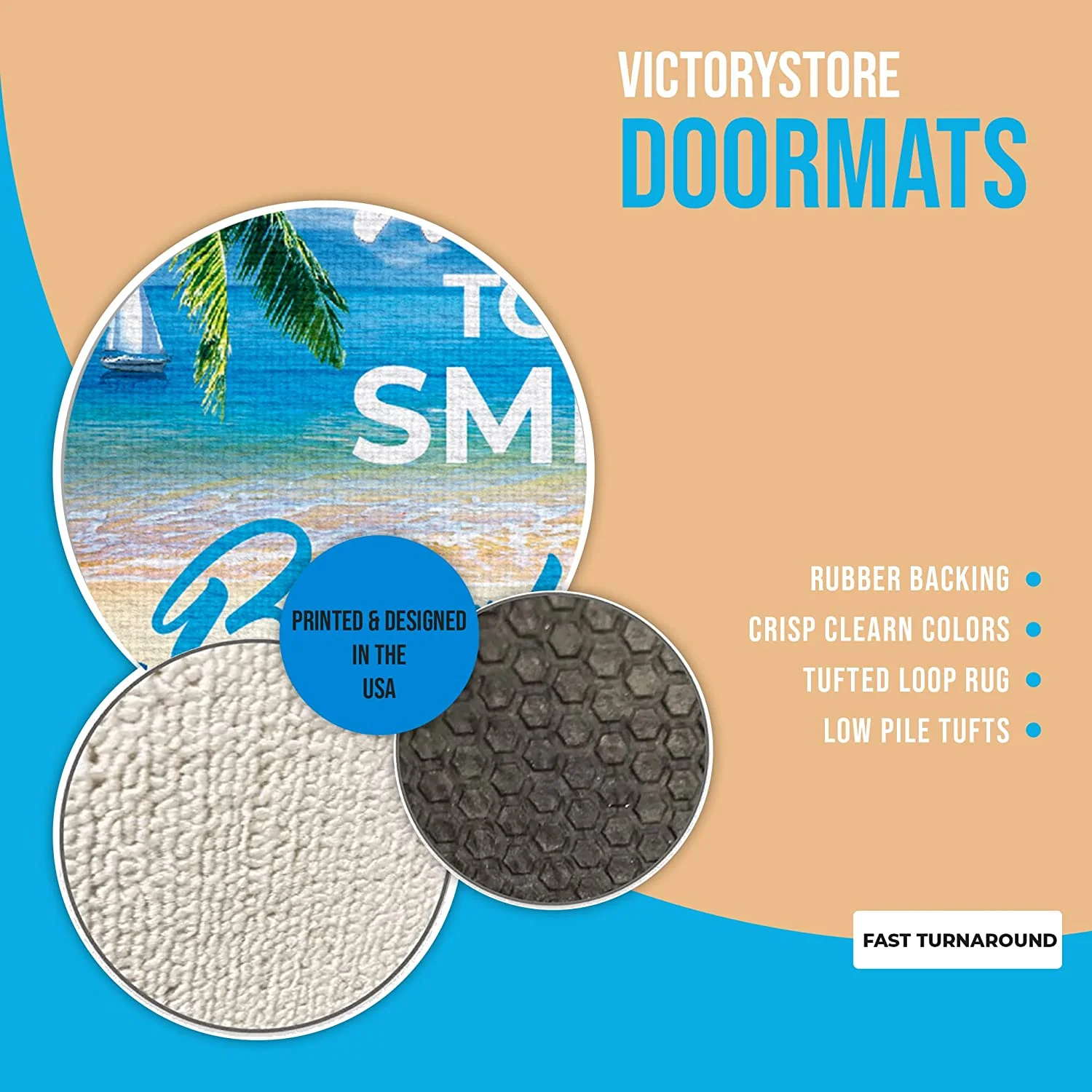 Welcome to The Custom Name Beach House Doormat - Image 3