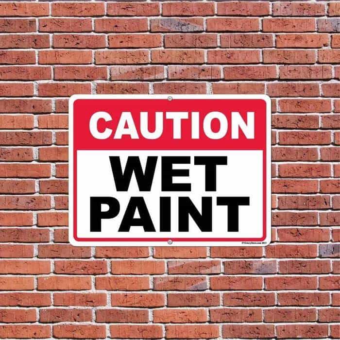Wet Paint Caution Sign or Sticker - Image 3