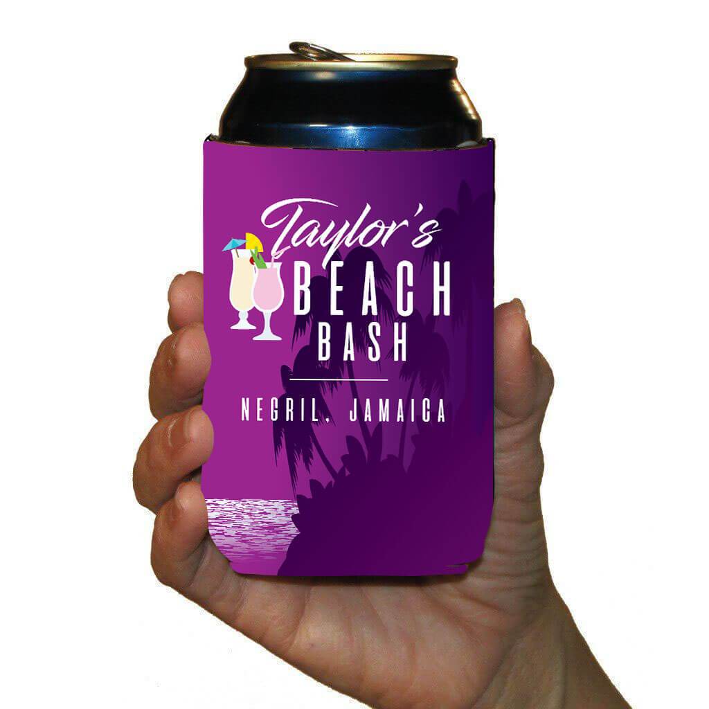 Where Are My Beaches Bachelorette Party Custom Can Cooler Set - Image 3