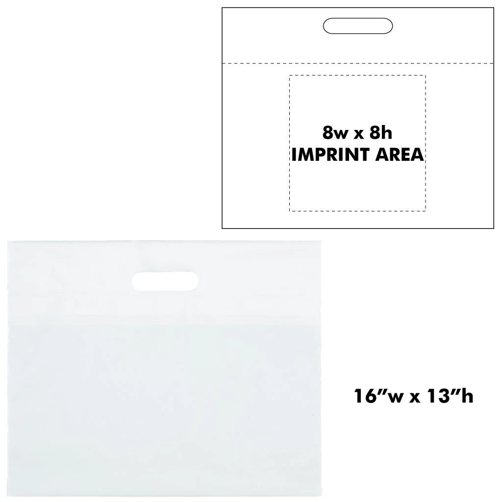White Die Cut Plastic Bags - Image 2