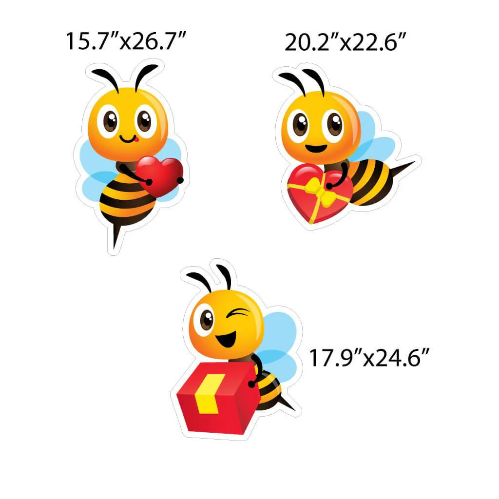 Will You BEE Mine Valentine's Day Yard Card 9 pc Set - Image 5