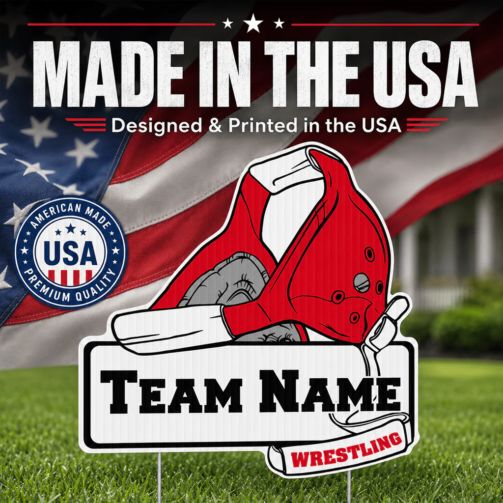 22x22" Wrestling Headgear Shaped Yard Sign - Image 7