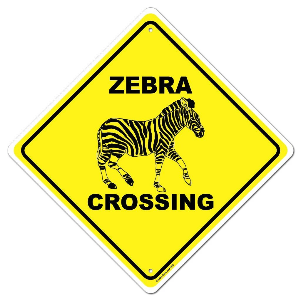 Zebra Crossing Sign or Sticker - Image 2